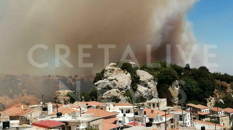 Κρήτη: Νέα φωτιά στον Άγιο Θωμά!