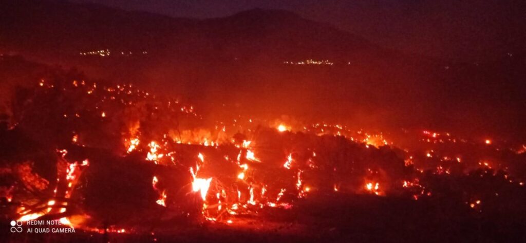 Πύρινη λαίπαπα στο Νότιο Ρέθυμνο, σκληρή «μάχη» με τις φλόγες – Σώθηκε ο οικισμός της Αγίας Παρασκευής (βίντεο)